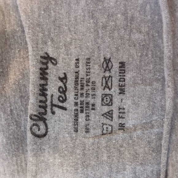Chummy tees color Gray design All This & Brains too size M - Picture 4 of 4
